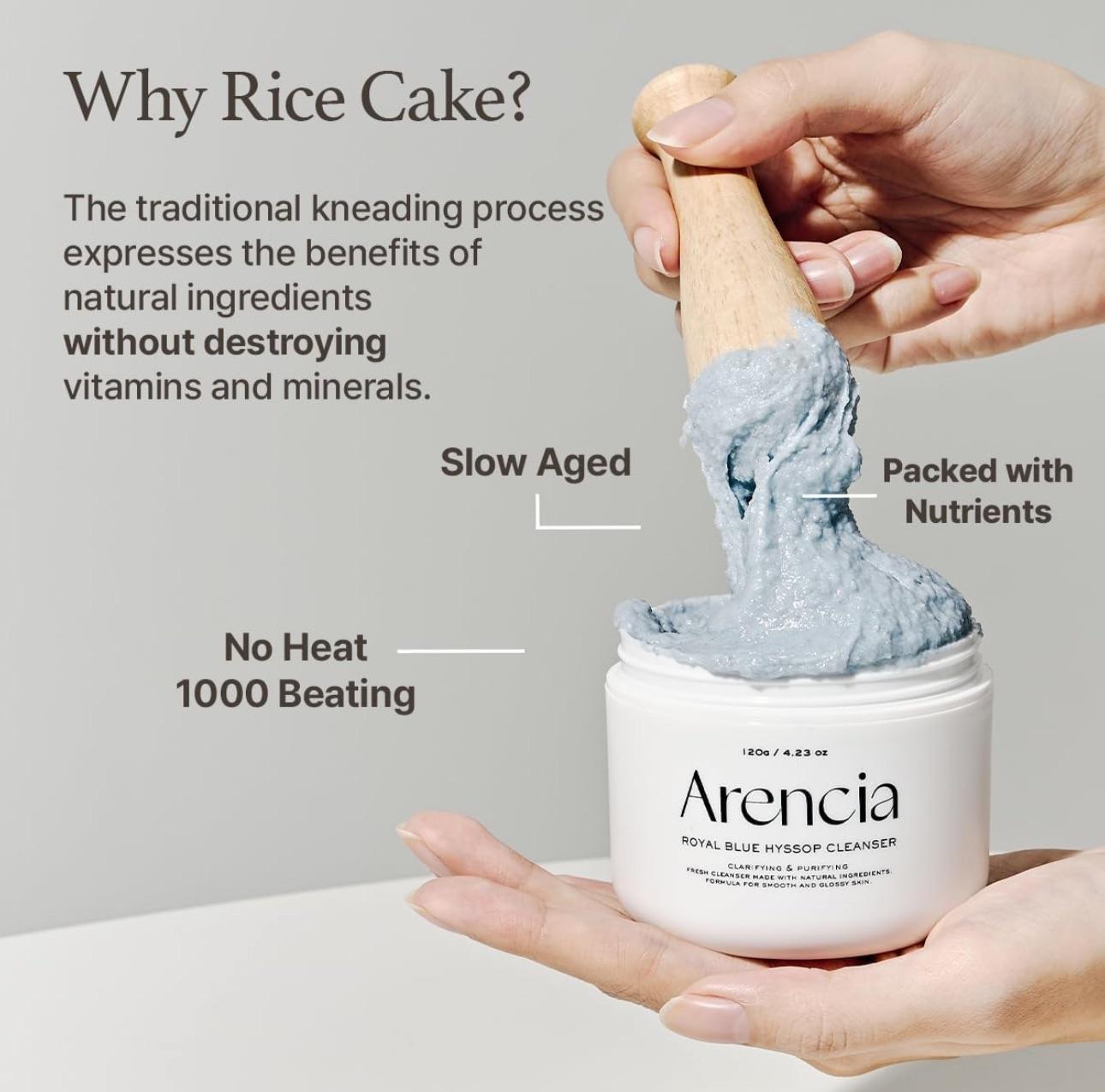 Arencia Blue Hyssop Rice Mochi Cleanser